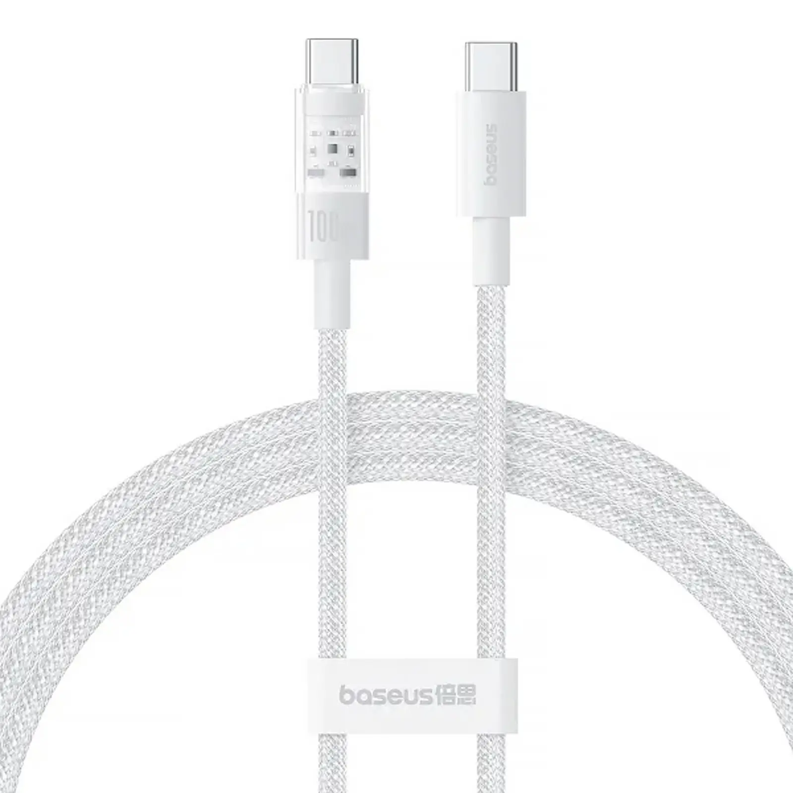 Дата кабель Baseus Gem Fast Charging Type-C to Type-C 100W (2m) (P10373000111-01), Moon White, купить оптом с доставкой