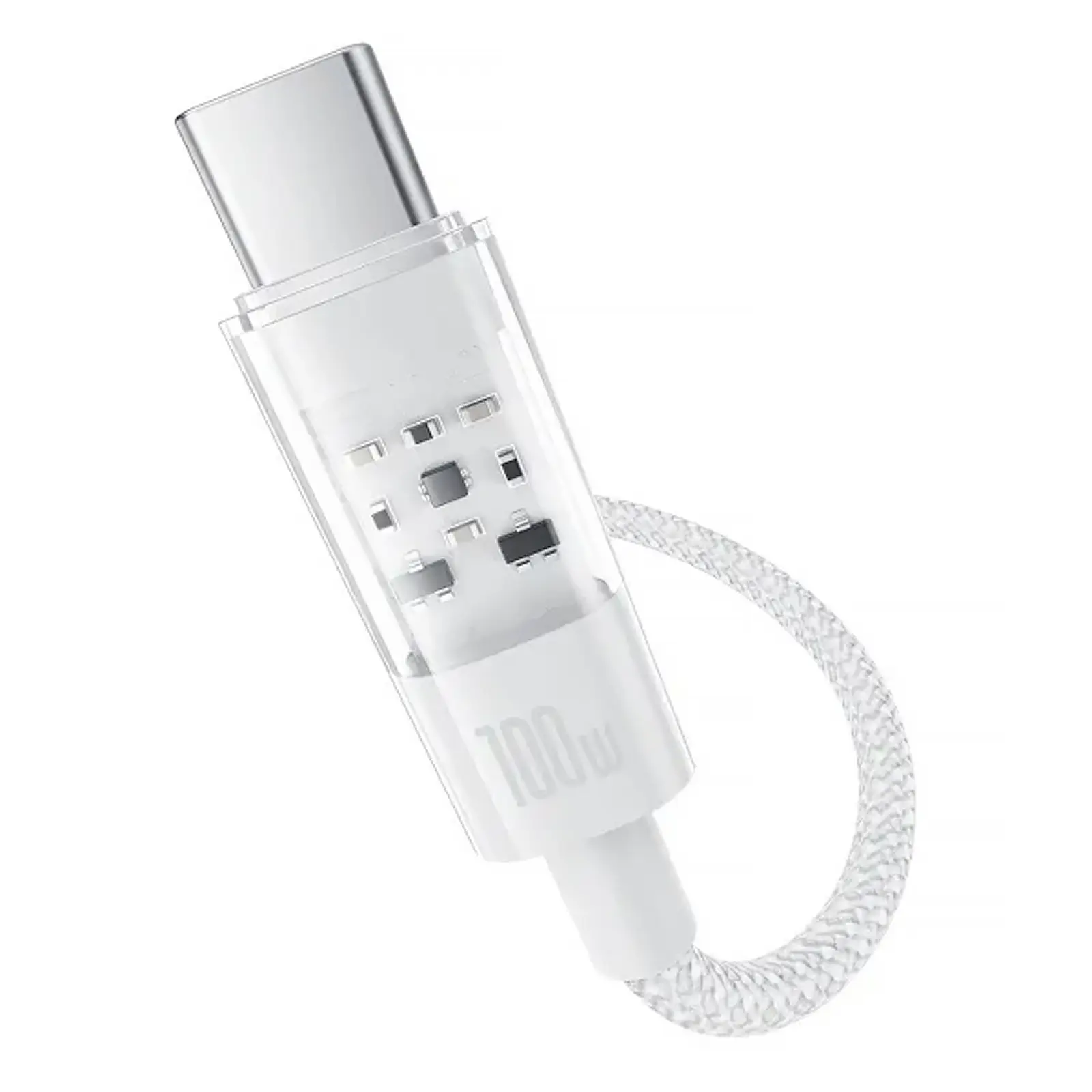 Дата кабель Baseus Gem Fast Charging Type-C to Type-C 100W (2m) (P10373000111-01), Moon White 1, купить оптом с доставкой