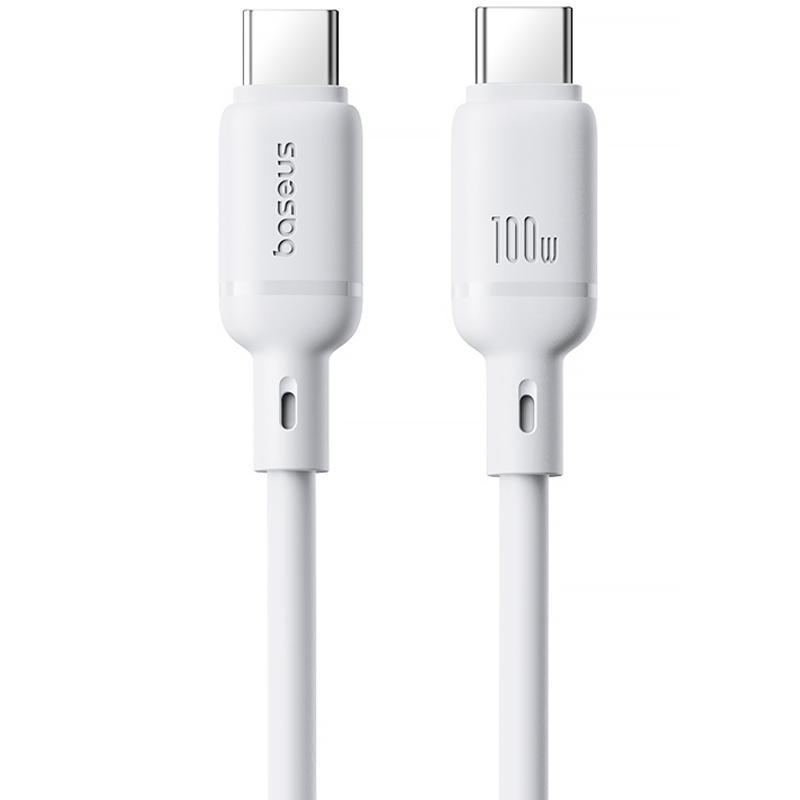 Дата кабель Baseus Silky Series OS Fast Charging Type-C to Type-C 100W (2m) (P10377704) на малюнкі №1