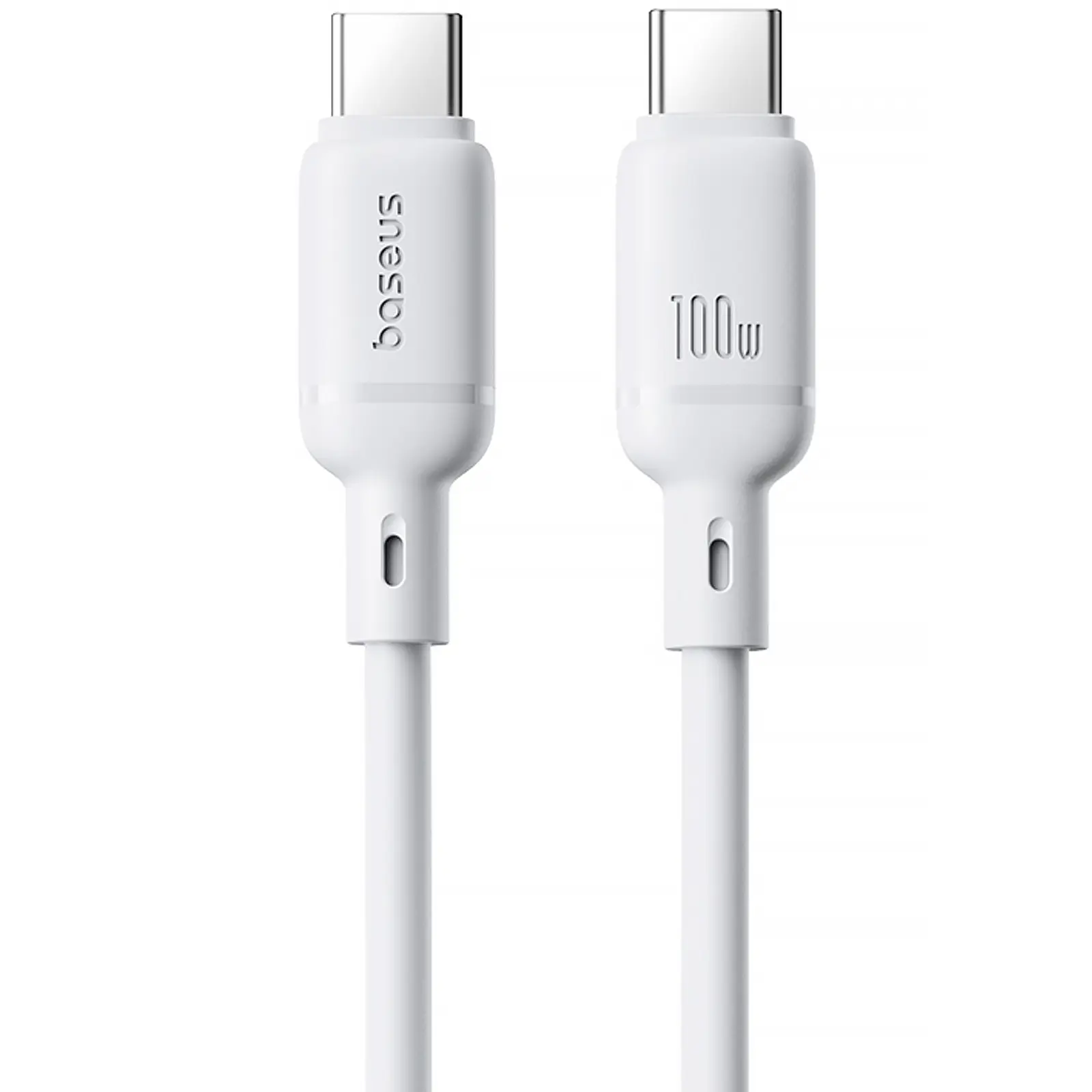 Дата кабель Baseus Silky Series OS Fast Charging Type-C to Type-C 100W (2m) (P10377704), Moon White, купить оптом с доставкой