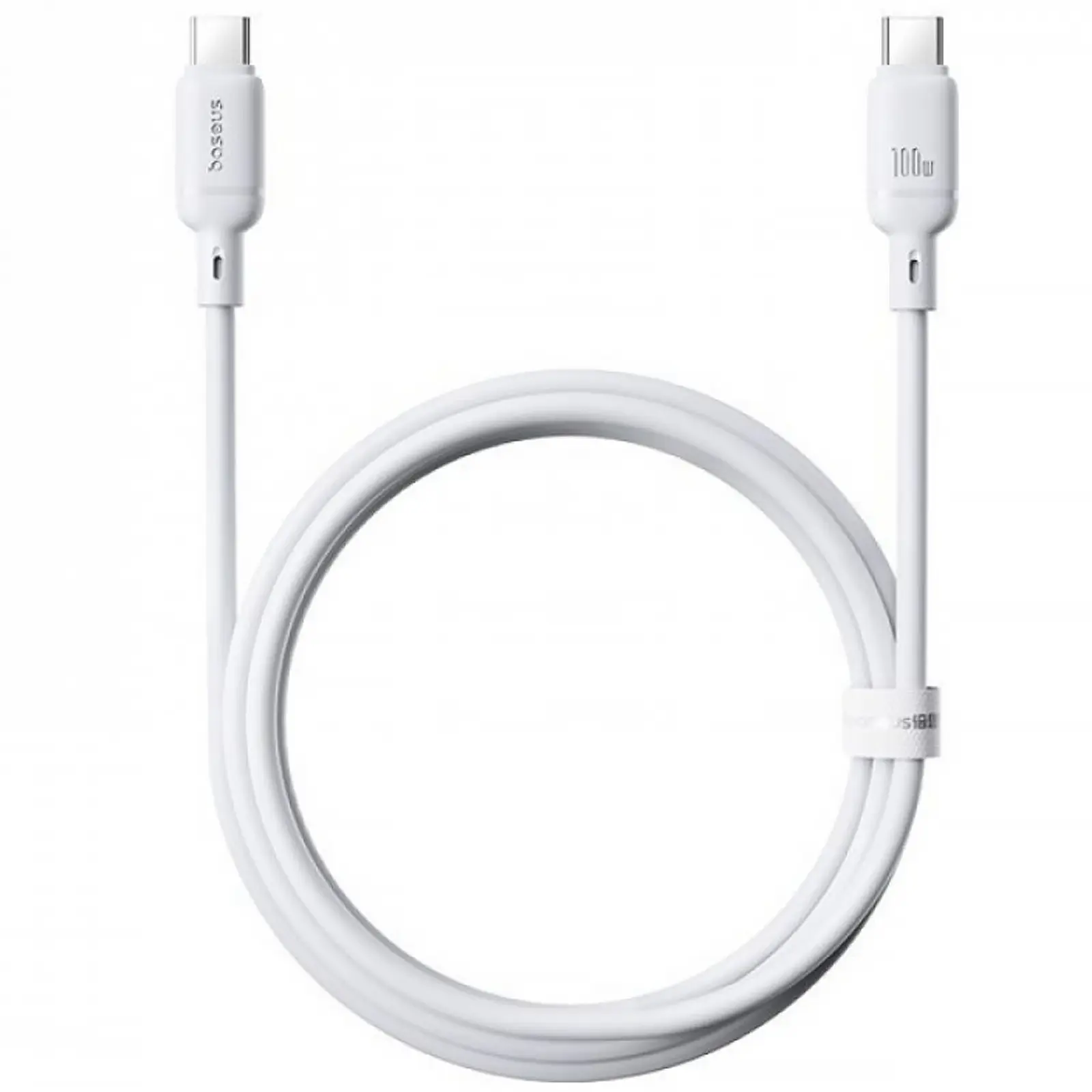 Дата кабель Baseus Silky Series OS Fast Charging Type-C to Type-C 100W (2m) (P10377704), Moon White 1, купить оптом с доставкой