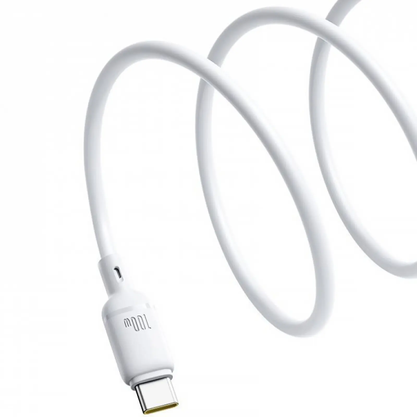 Дата кабель Baseus Silky Series OS Fast Charging Type-C to Type-C 100W (2m) (P10377704), Moon White 2, купить оптом с доставкой