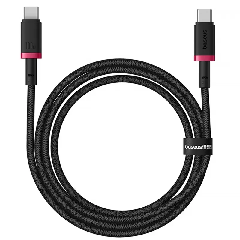 Дата кабель Baseus Dura Series Fast Charging Type-C to Type-C 100W (2m) (P10377803), Red / Black 1, купити оптом з доставкою