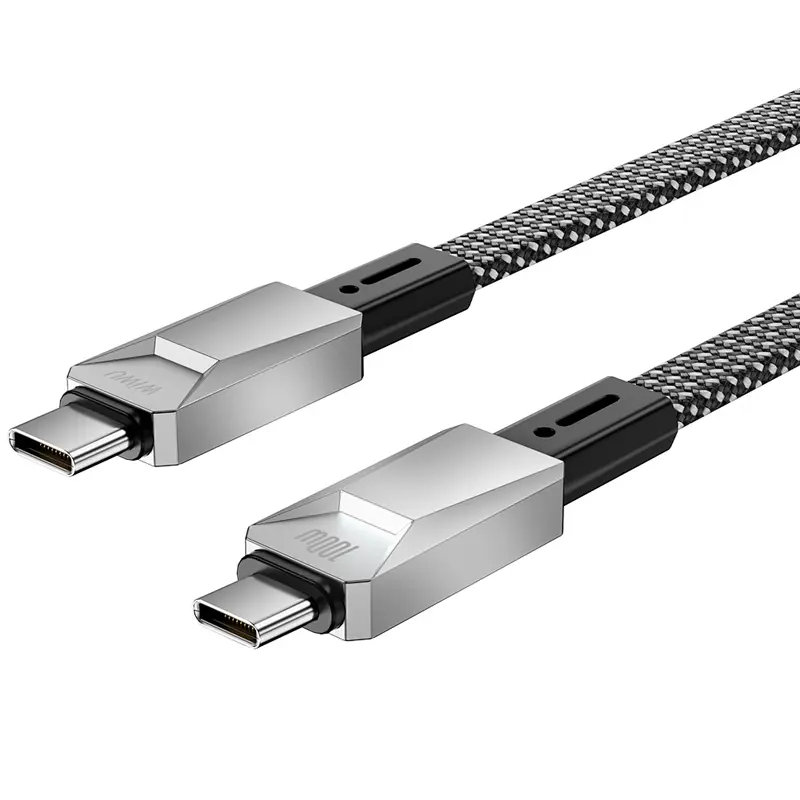 Дата кабель WIWU C078 Type-C to Type-C 100W (1m), Silver 3, купить оптом с доставкой