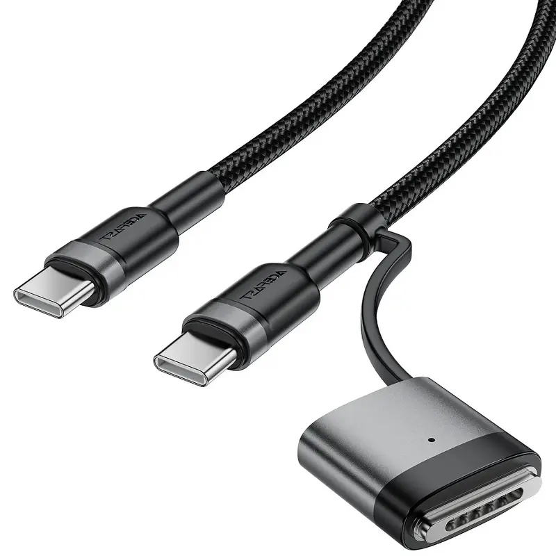 Дата кабель Acefast C22-05 2in1 Type-C to Type-C 240W/MAG3 140W (1.2m), купить оптом с доставкой