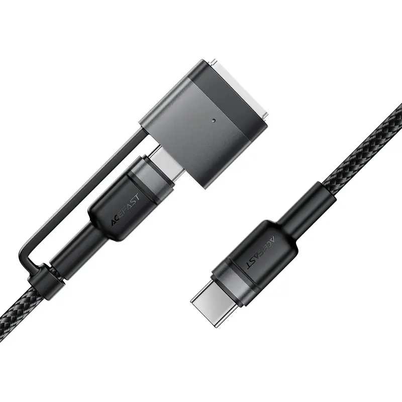Дата кабель Acefast C22-05 2in1 Type-C to Type-C 240W/MAG3 140W (1.2m), Black 2, купить оптом с доставкой