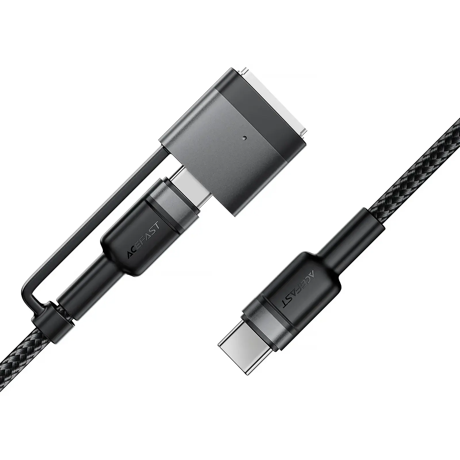 Дата кабель Acefast C22-05 2in1 Type-C to Type-C 240W/MAG3 140W (1.2m), Black 2, купить оптом с доставкой