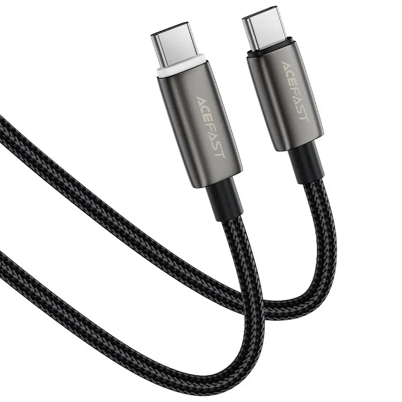Дата кабель Acefast C23-03 Type-C to Type-C 60W (1.2m), Black 2, купить оптом с доставкой