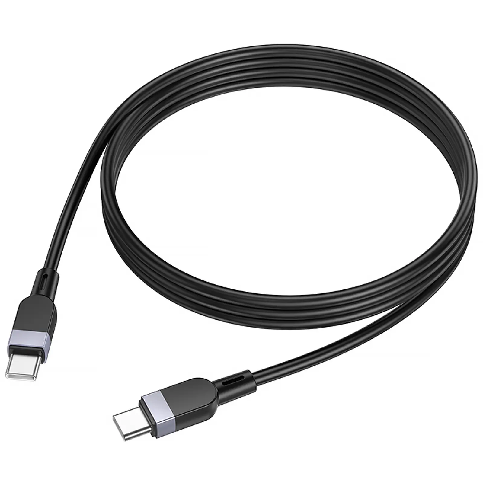 Дата кабель Hoco X109 Energy silicone Type-C to Type-C 60W (2m), Black 1, купить оптом с доставкой