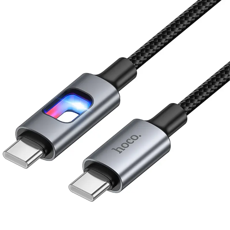 Дата кабель Hoco U144 New Type-C to Type-C 60W (1.2m), Black 1, купить оптом с доставкой