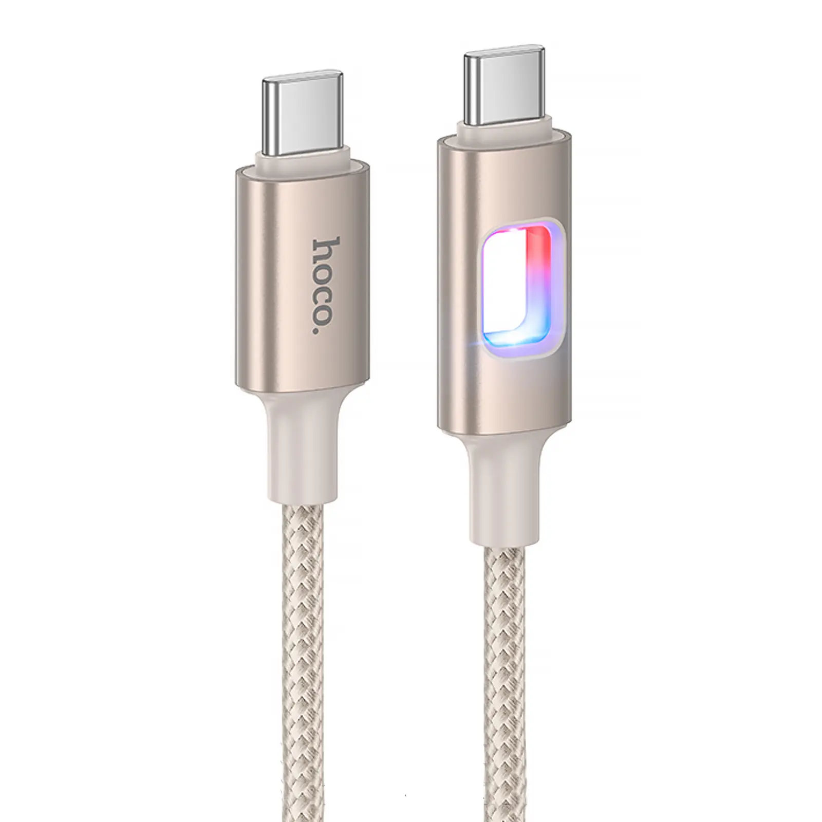 Дата кабель Hoco U144 New Type-C to Type-C 60W (1.2m), Gold, купить оптом с доставкой