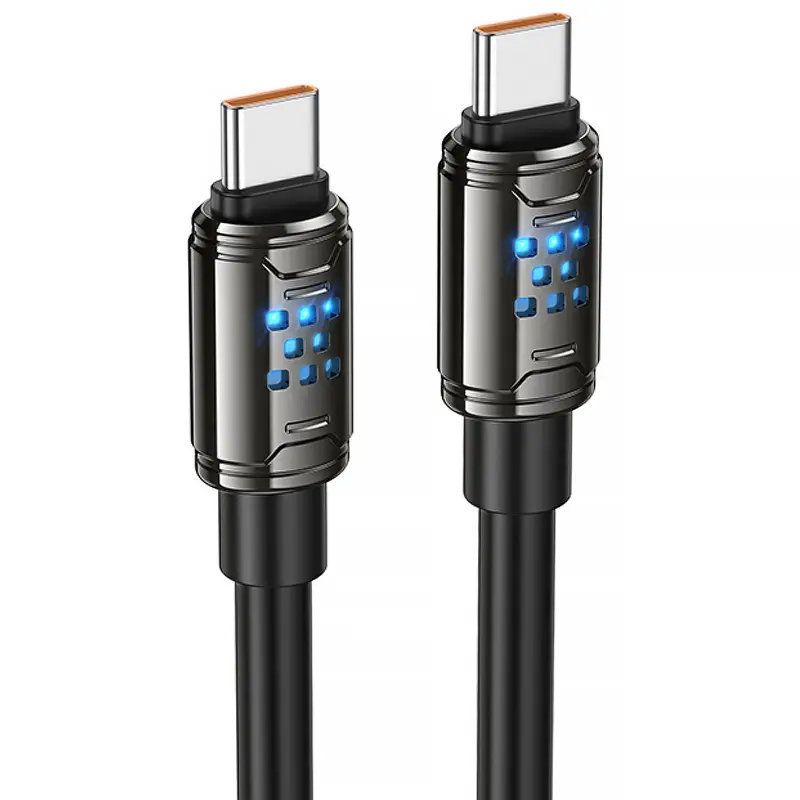 Дата кабель Hoco U143 Joy Type-C to Type-C 240W (1.2m), Black, купить оптом с доставкой