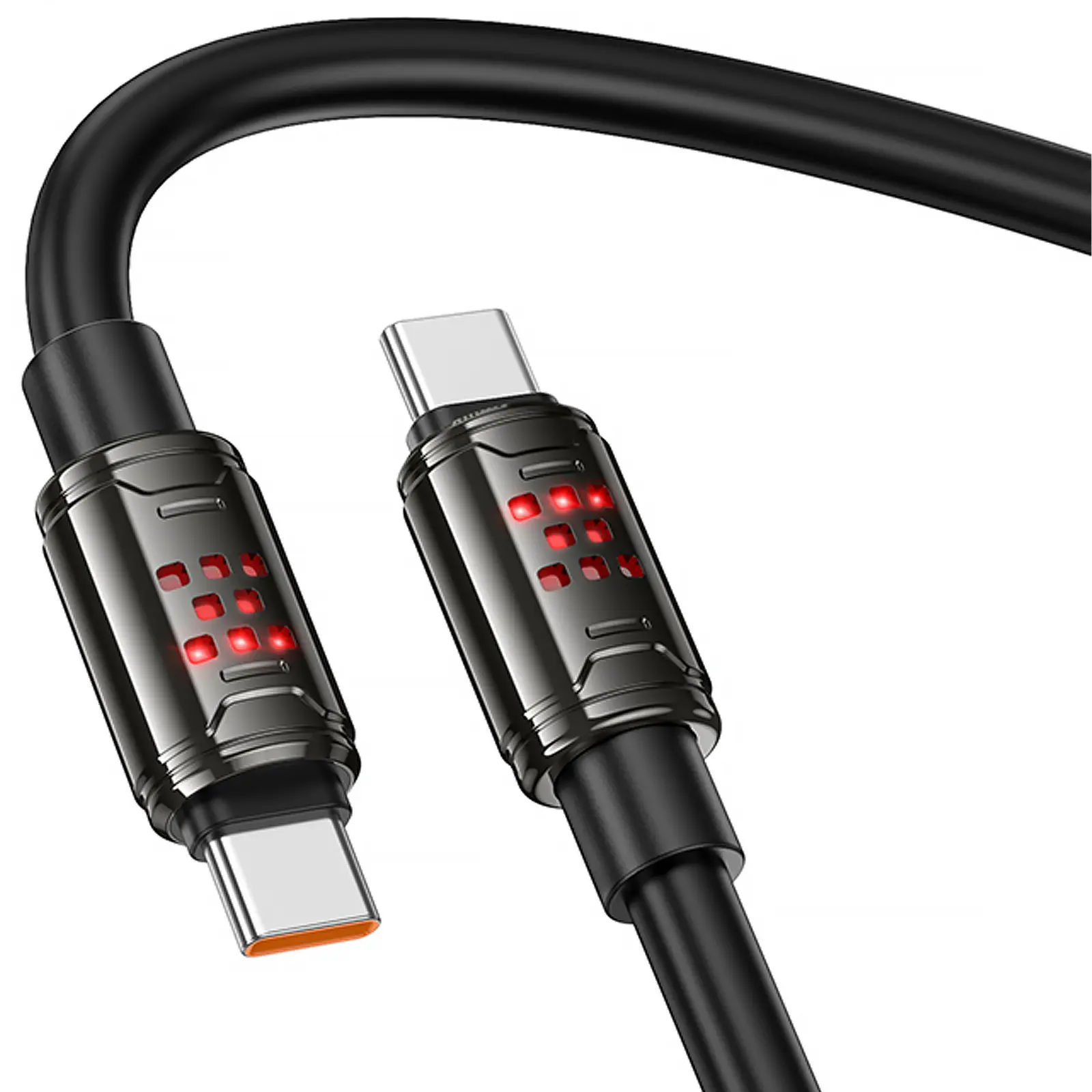 Дата кабель Hoco U143 Joy Type-C to Type-C 240W (1.2m), Black 2, купить оптом с доставкой