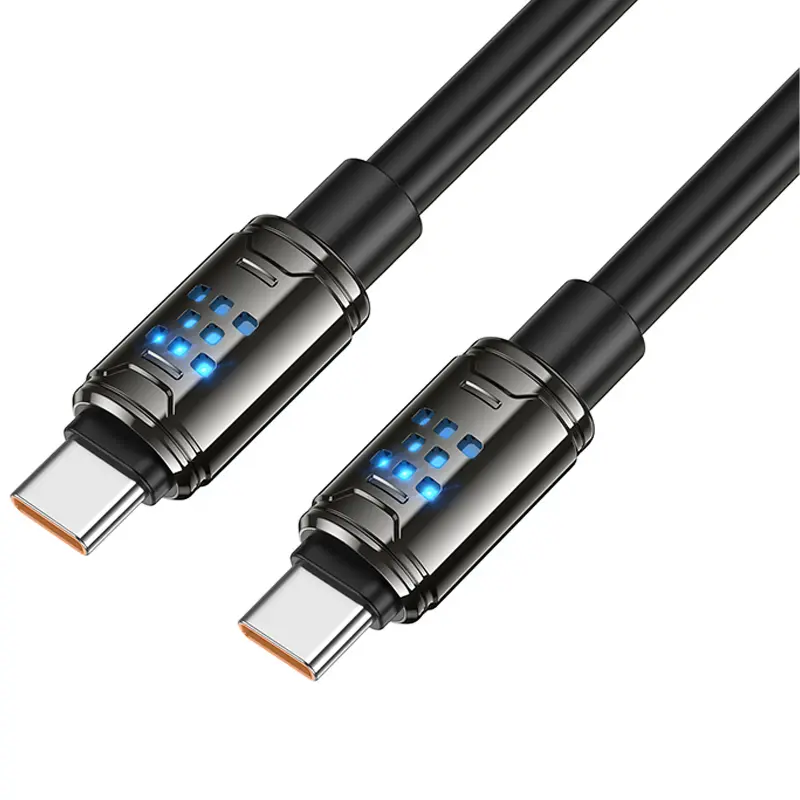 Дата кабель Hoco U143 Joy Type-C to Type-C 240W (1.2m), Black 3, купить оптом с доставкой