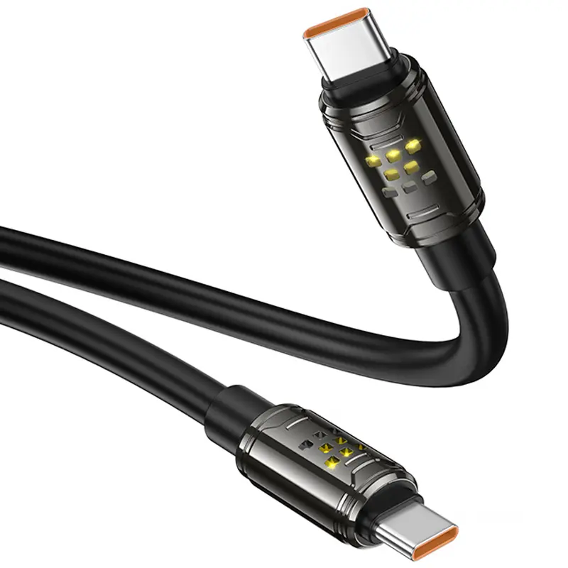 Дата кабель Hoco U143 Joy Type-C to Type-C 240W (1.2m), Black 4, купить оптом с доставкой