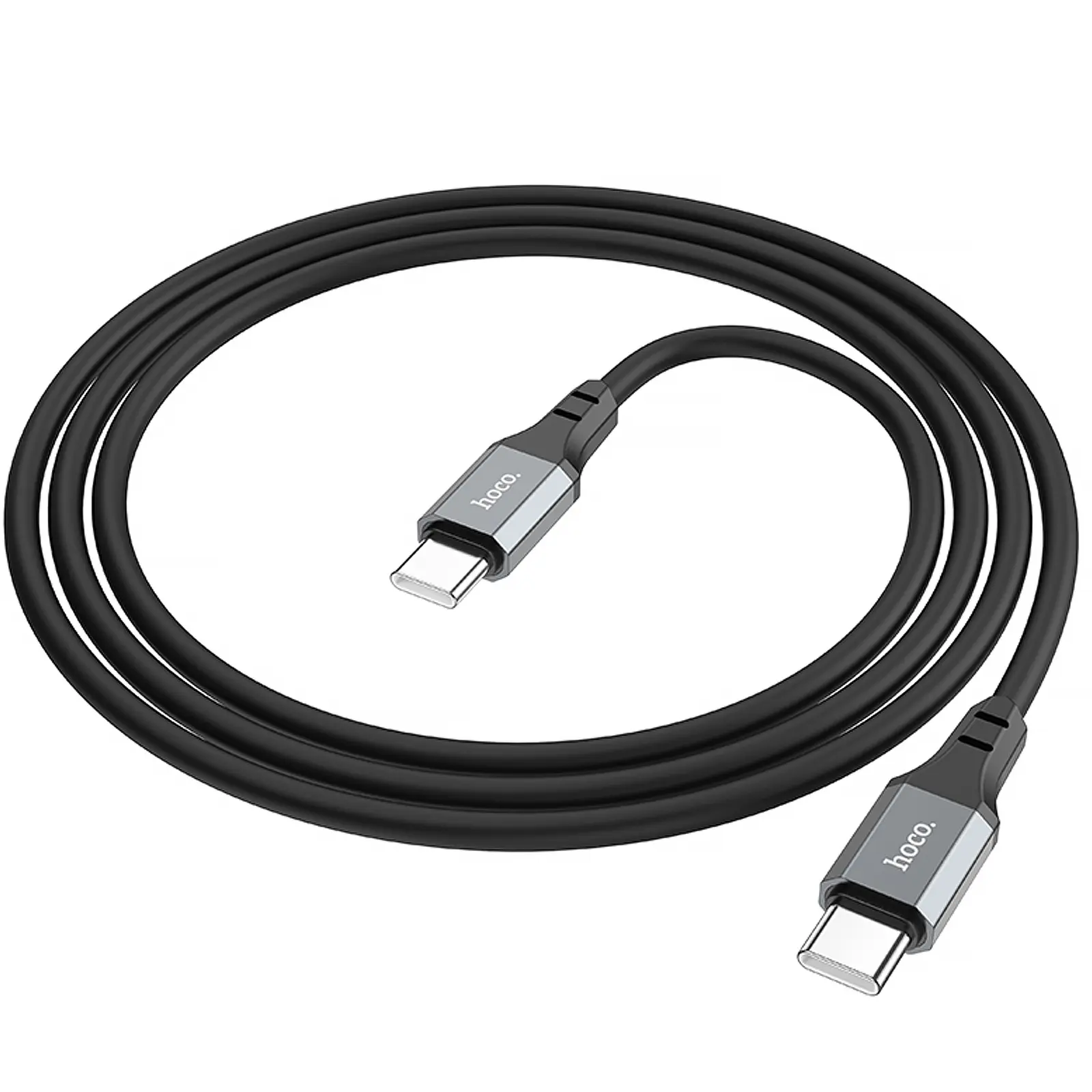 Дата кабель Hoco X86 Spear Type-C to Type-C 60W (1m), Black 3, купить оптом с доставкой