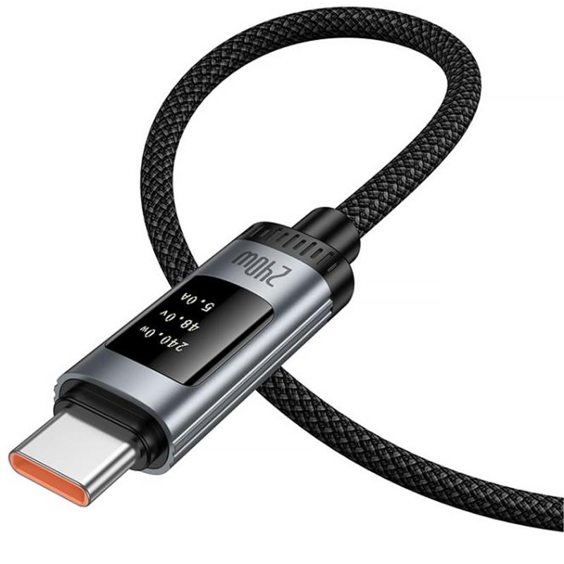 Дата кабель Hoco U148 Lord with display Type-C to Type-C 100W (1.2m) на малюнкі №4