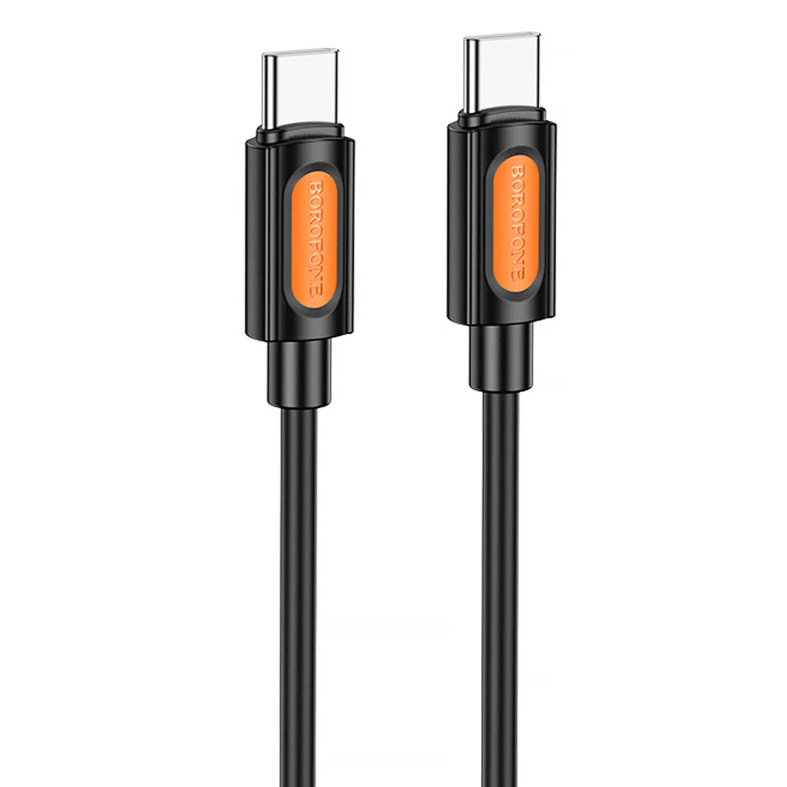 Дата кабель Borofone BX114 Structure Type-C to Type-C 60W (1m), Black, купить оптом с доставкой