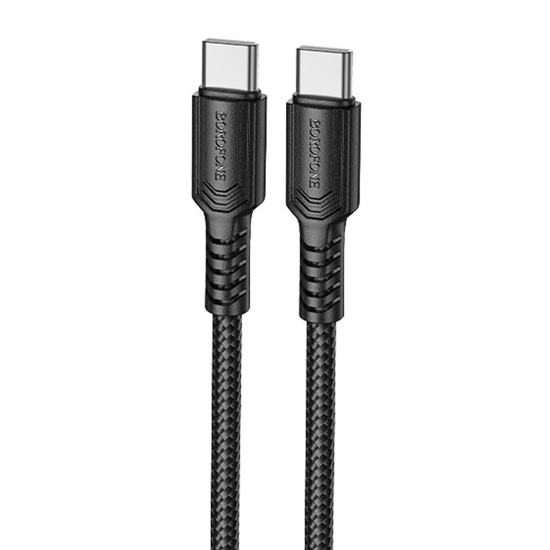 Дата кабель Borofone BX116 Certain Type-C to Type-C 60W (1m) на картинке №1