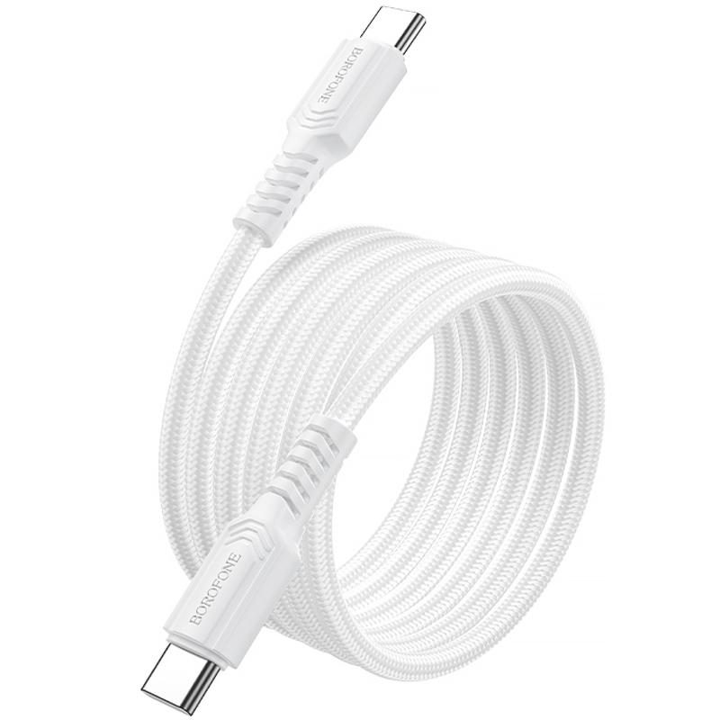 Дата кабель Borofone BX116 Certain Type-C to Type-C 60W (1m) на картинке №2