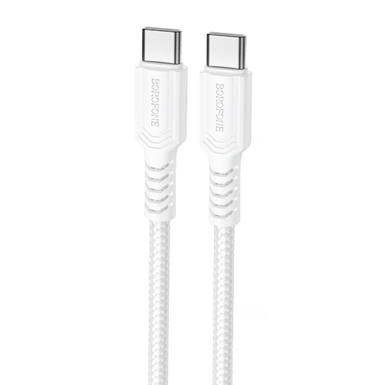 Дата кабель Borofone BX116 Certain Type-C to Type-C 60W (1m), White, купить оптом с доставкой
