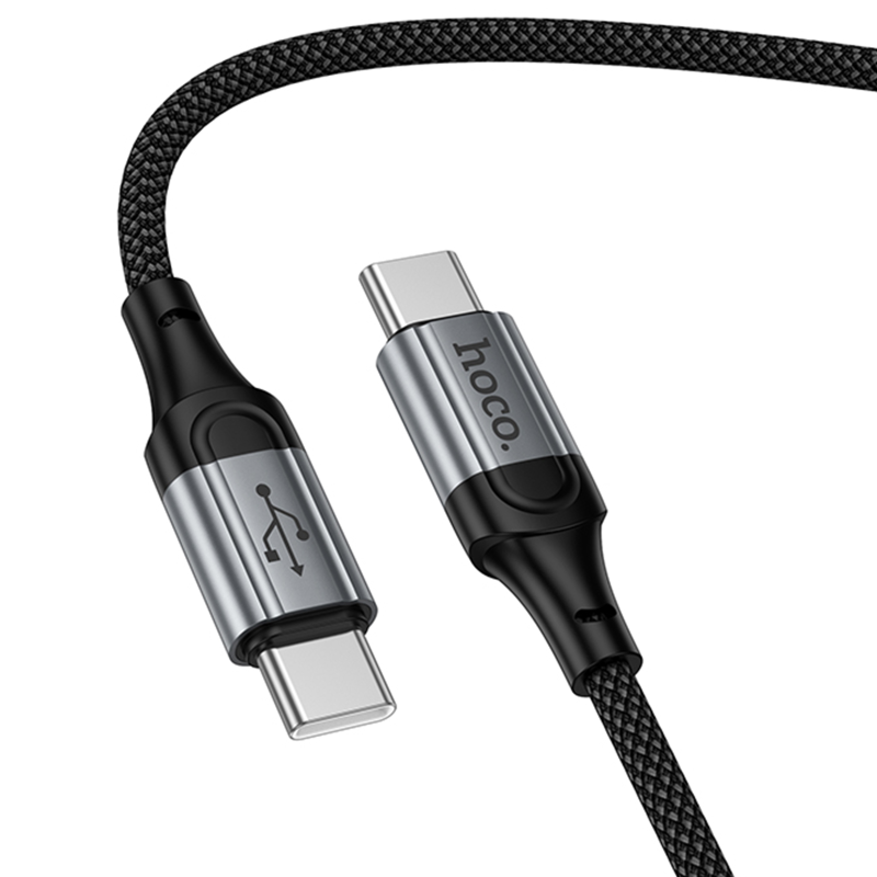 Дата кабель Hoco X121 Nuevo Type-C to Type-C 60W (1.5m), Black 5, купити оптом з доставкою