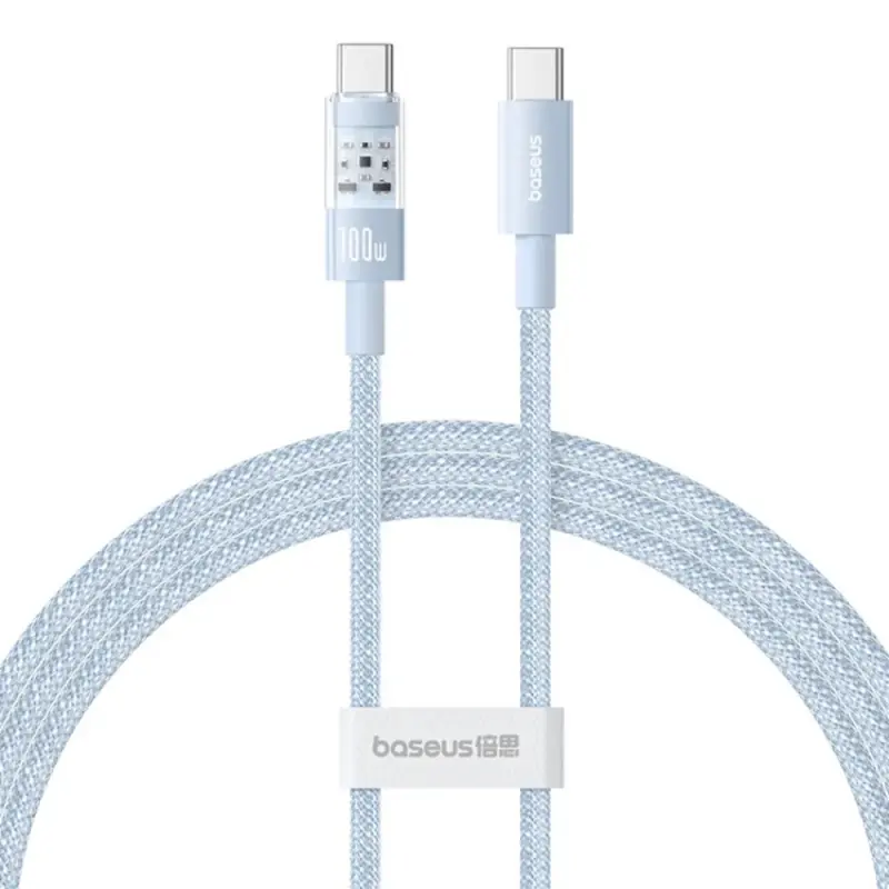 Дата кабель Baseus Gem Fast Charging Type-C to Type-C 100W (2m) (P10373000111-01), Blue, купить оптом с доставкой