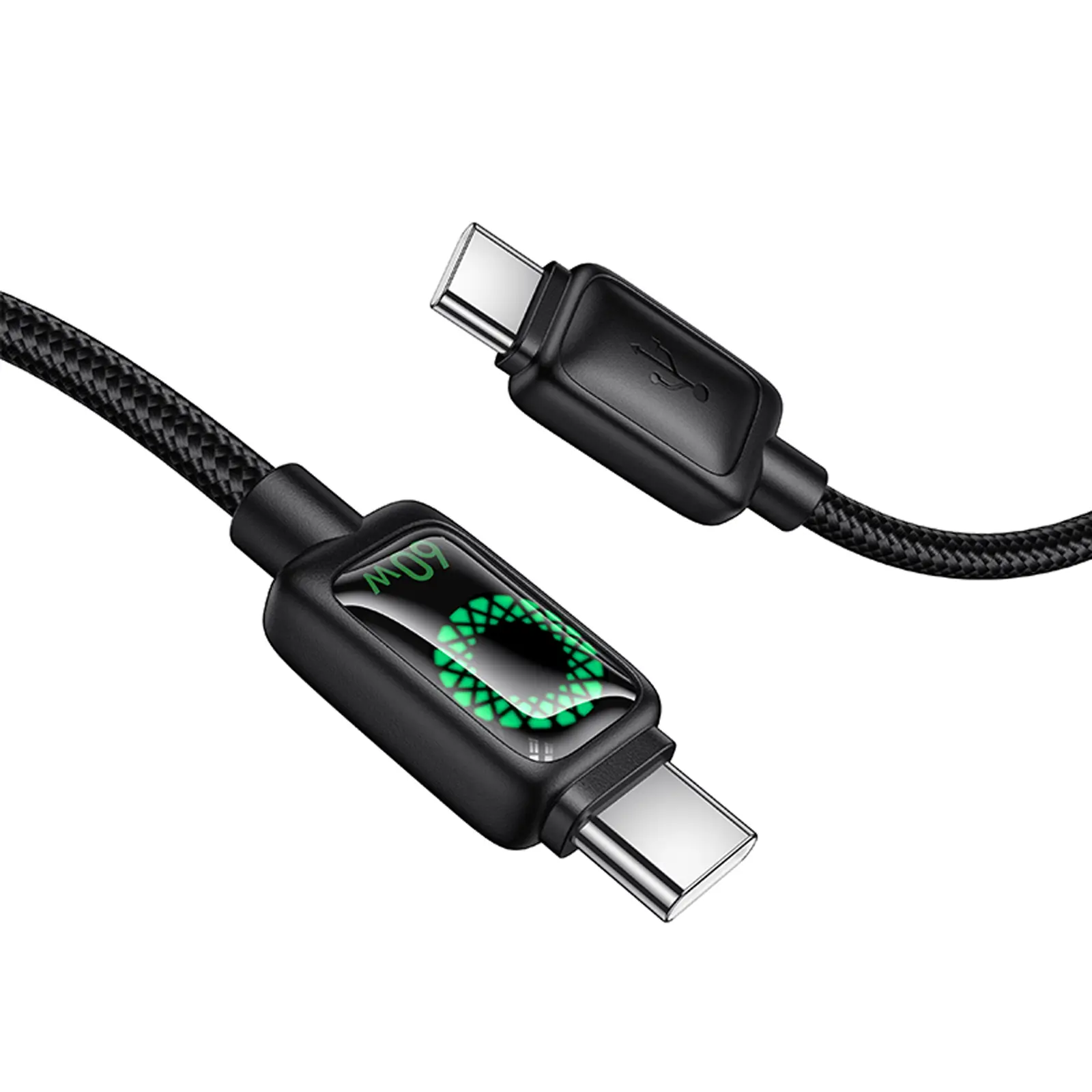 Дата кабель Hoco U146 Mundo Type-C to Type-C 60W (1.2m), Black 3, купить оптом с доставкой