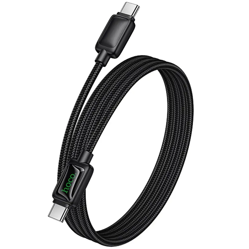 Дата кабель Hoco U146 Mundo Type-C to Type-C 60W (1.2m), Black 5, купить оптом с доставкой