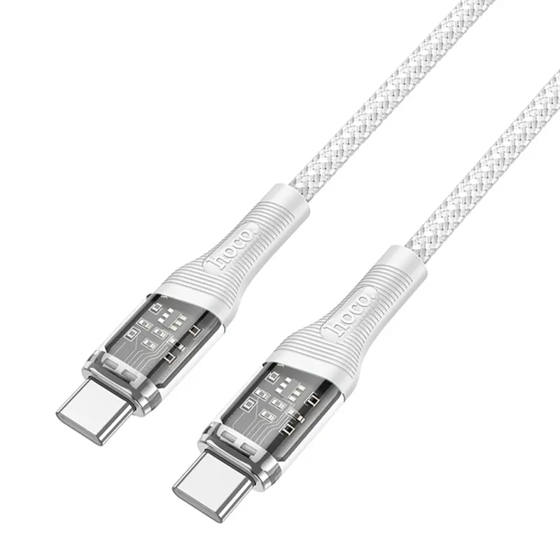Дата кабель Hoco U111 Discovery Edition Type-C to Type-C 60W (1.2m), Grey 2, купить оптом с доставкой