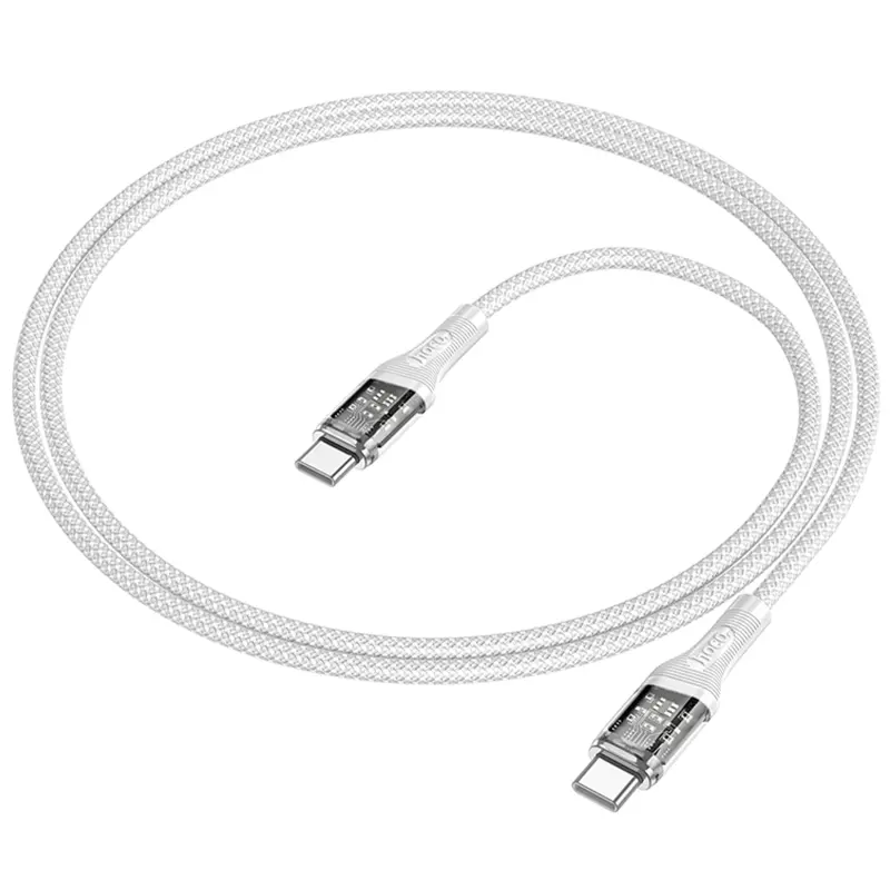 Дата кабель Hoco U111 Discovery Edition Type-C to Type-C 60W (1.2m), Grey 3, купить оптом с доставкой