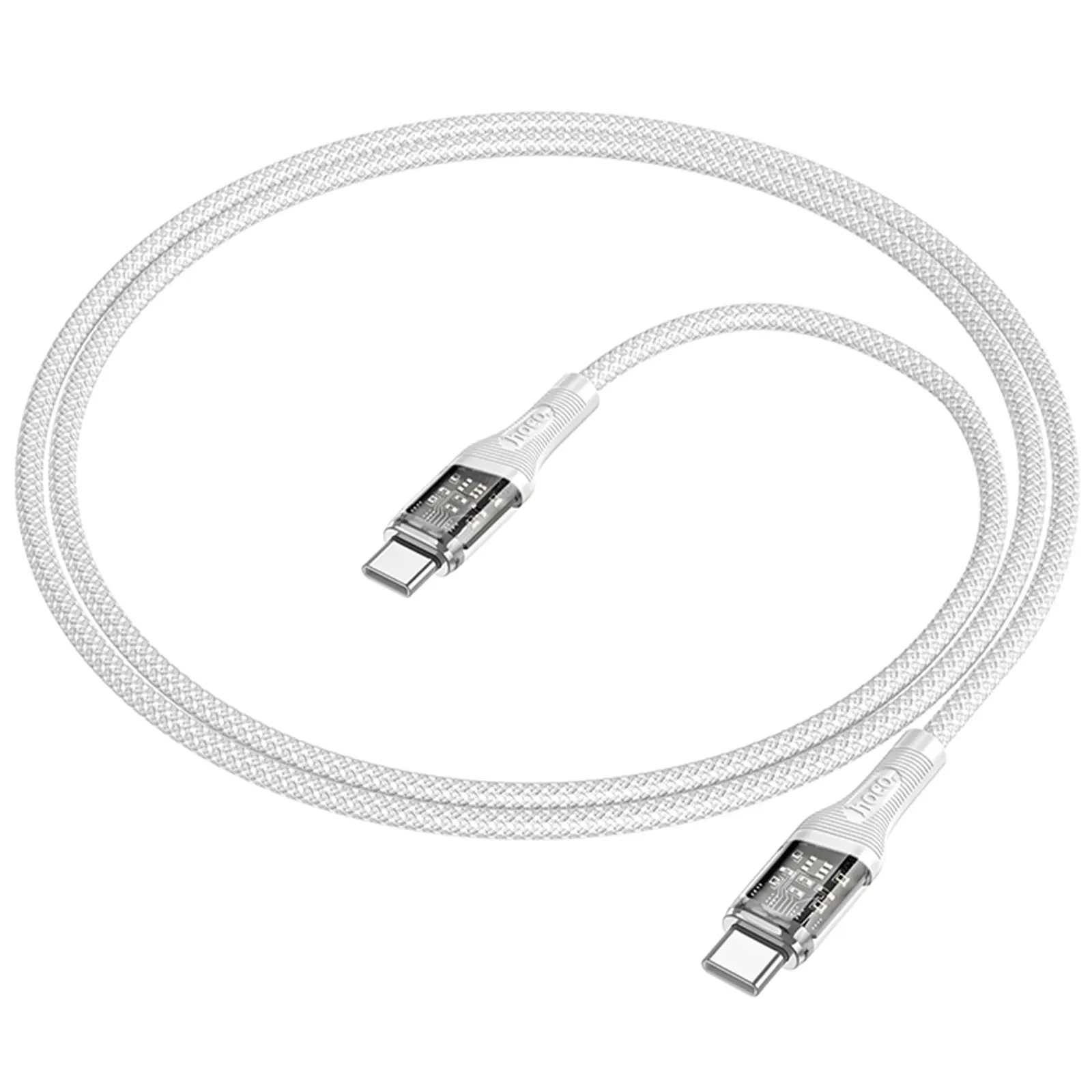 Дата кабель Hoco U111 Discovery Edition Type-C to Type-C 60W (1.2m), Grey 3, купить оптом с доставкой