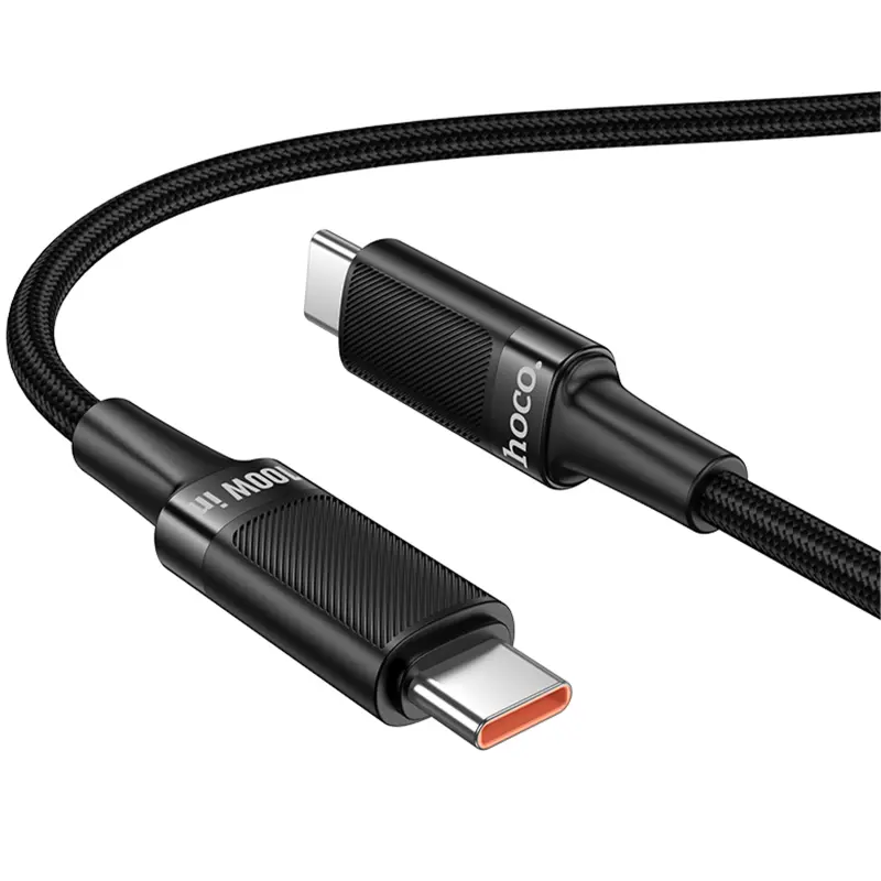 Дата кабель Hoco U153 Extreme Type-C to Type-C 100W (1.2m), Black 3, купить оптом с доставкой