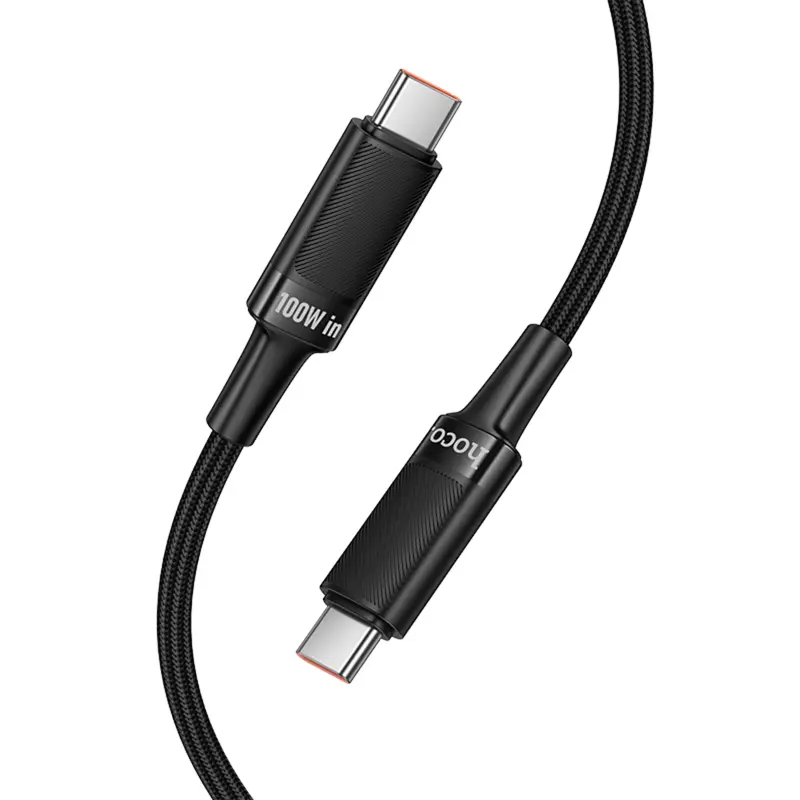 Дата кабель Hoco U153 Extreme Type-C to Type-C 100W (1.2m), Black 5, купить оптом с доставкой