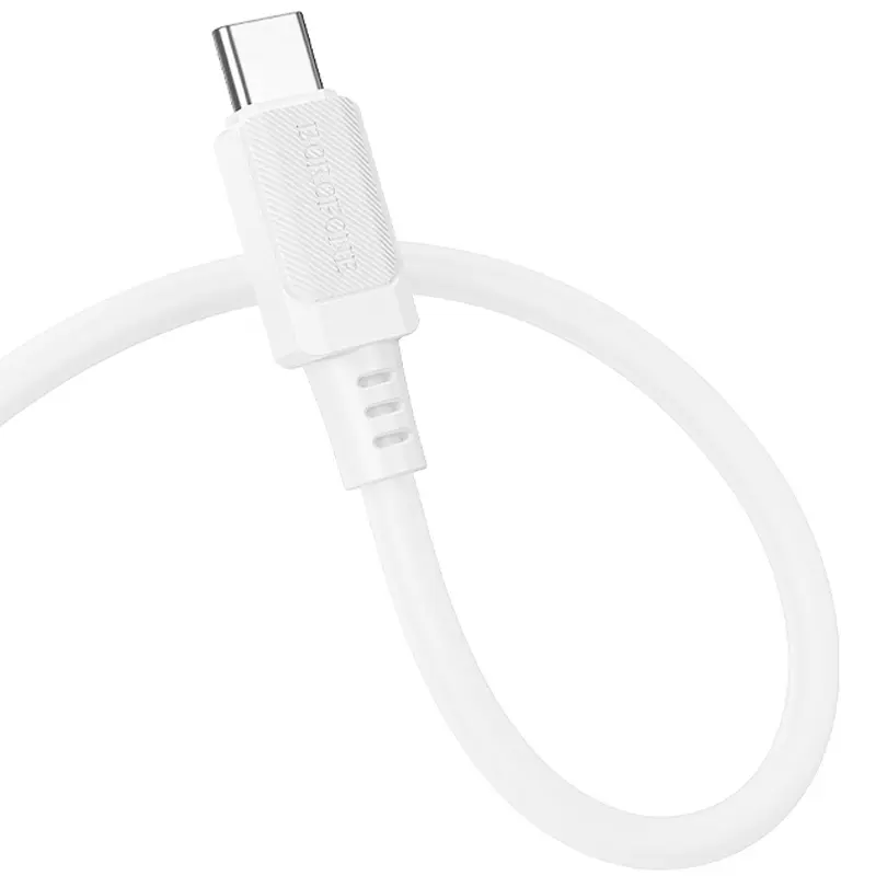 Дата кабель Borofone BX115 Lotto Type-C to Type-C 60W (1m), White 2, купить оптом с доставкой