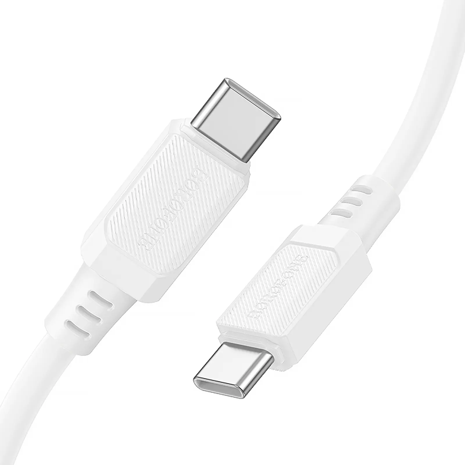 Дата кабель Borofone BX115 Lotto Type-C to Type-C 60W (1m), White 3, купить оптом с доставкой