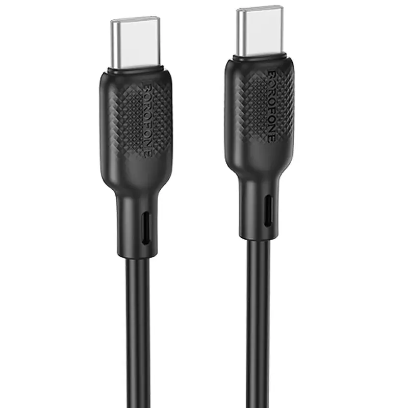 Дата кабель Borofone BX113 Lenny Type-C to Type-C 60W (2m), Black, купить оптом с доставкой
