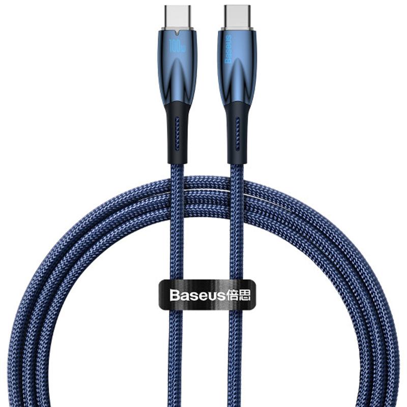 Дата кабель Baseus Glimmer Series Fast Charging Type-C to Type-C 100W 1m (CADH00070) на картинке №1