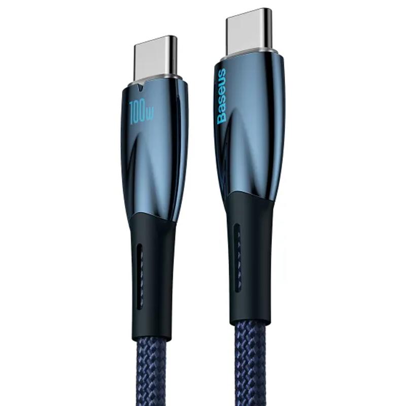 Дата кабель Baseus Glimmer Series Fast Charging Type-C to Type-C 100W 1m (CADH00070) на картинке №3