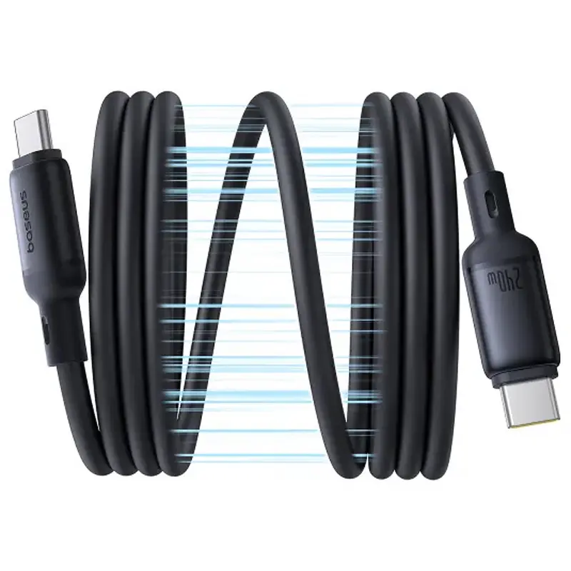 Дата кабель Baseus PicoGo Type-C to Type-C 240W (2m) (E04233), Cosmic Black 2, купить оптом с доставкой