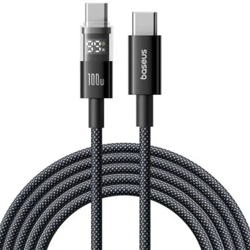 Дата кабель Baseus Display 2 Type-C to Type-C 100W (1m) (P10382702), Cosmic Black 1, купить оптом с доставкой