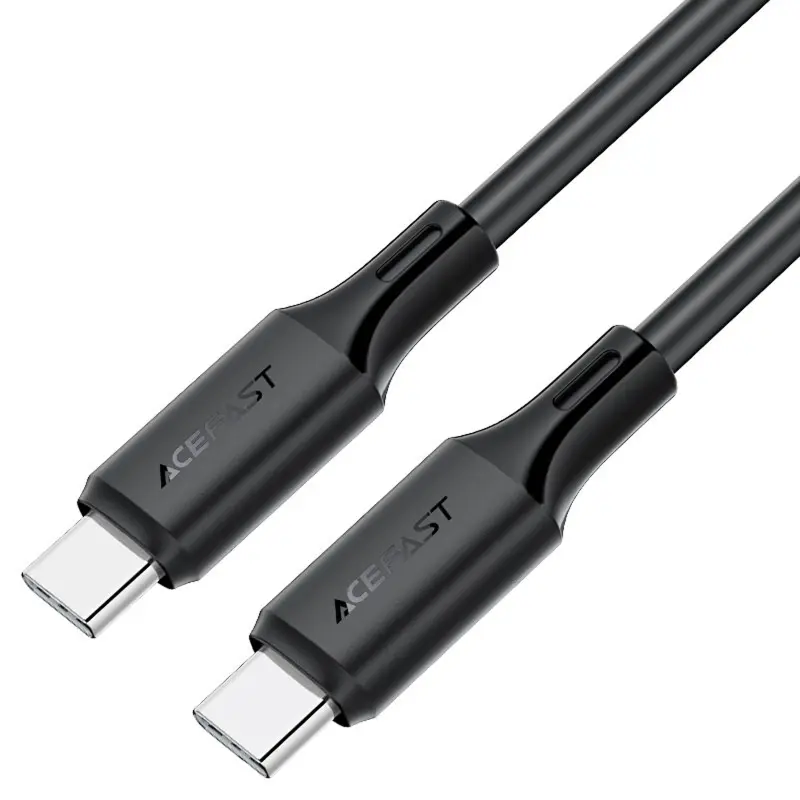 Дата кабель Acefast C17-03 Type-C to Type-C 60W (1.2m), Black 2, купить оптом с доставкой