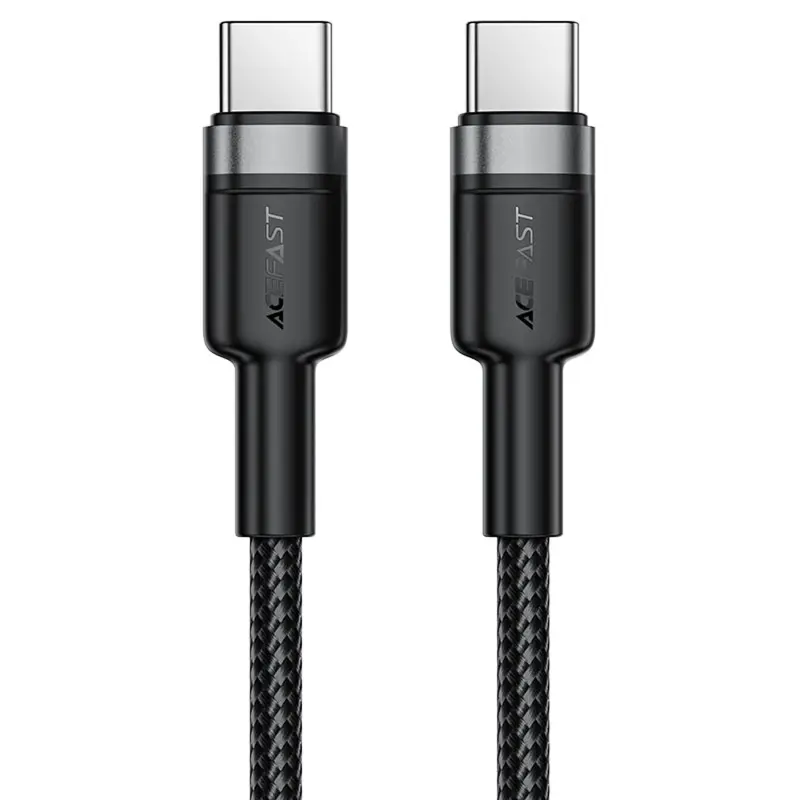 Дата кабель Acefast C22-03 Type-C to Type-C 60W (1.2m), Black, купить оптом с доставкой