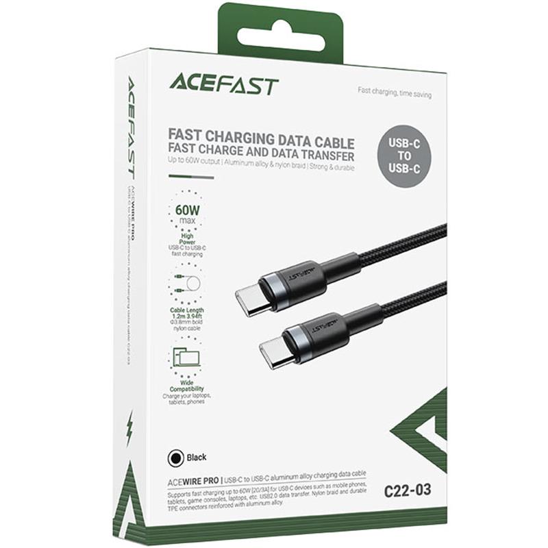 Дата кабель Acefast C22-03 Type-C to Type-C 60W (1.2m) на малюнкі №2