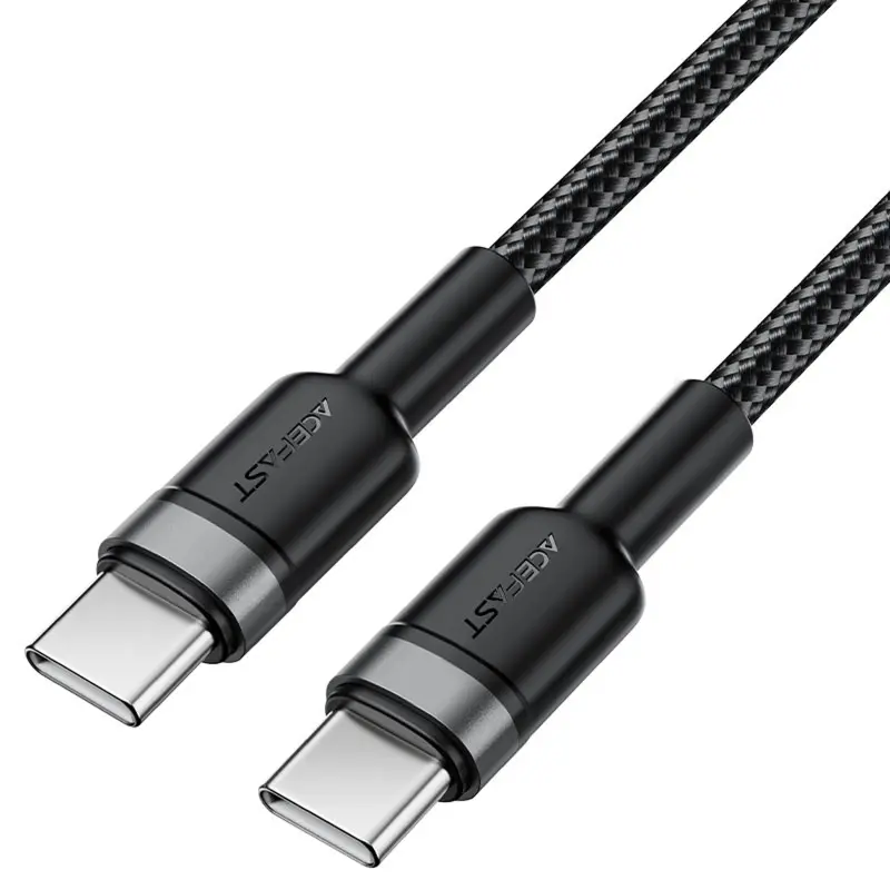 Дата кабель Acefast C22-03 Type-C to Type-C 60W (1.2m), Black 2, купить оптом с доставкой