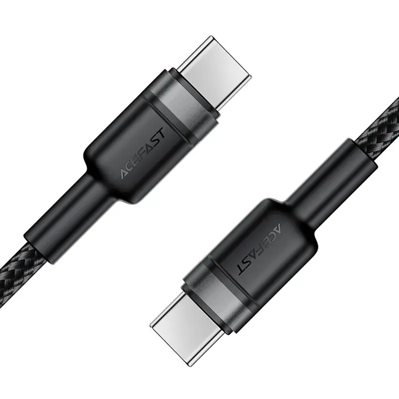 Дата кабель Acefast C22-03 Type-C to Type-C 60W (1.2m), Black 3, купить оптом с доставкой