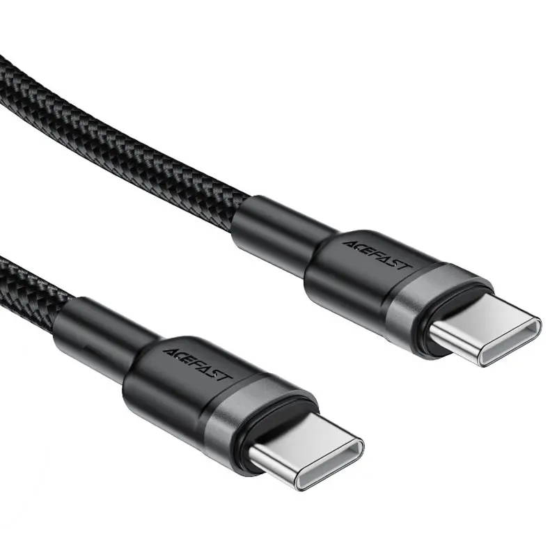 Дата кабель Acefast C22-03 Type-C to Type-C 60W (1.2m), Black 4, купить оптом с доставкой