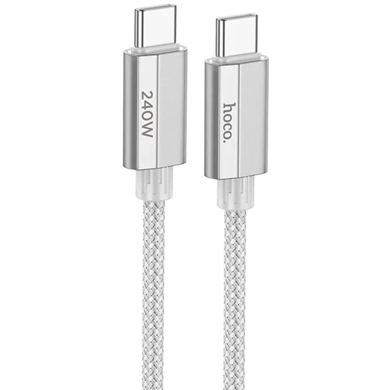 Дата кабель Hoco U134 Primero Type-C to Type-C 240W (1.8m), Gray, купить оптом с доставкой