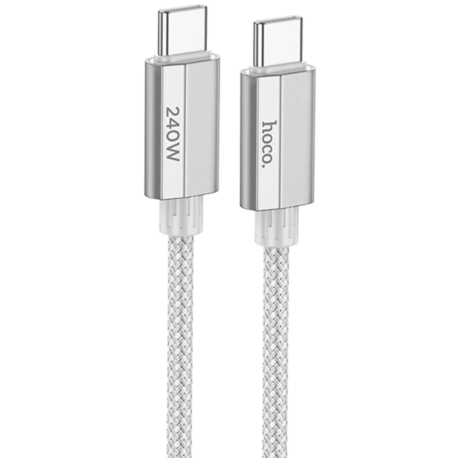 Дата кабель Hoco U134 Primero Type-C to Type-C 240W (1.8m), Gray, купить оптом с доставкой