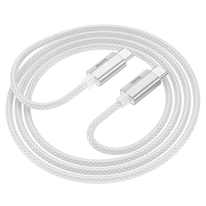 Дата кабель Hoco U134 Primero Type-C to Type-C 240W (1.8m), Gray 2, купить оптом с доставкой